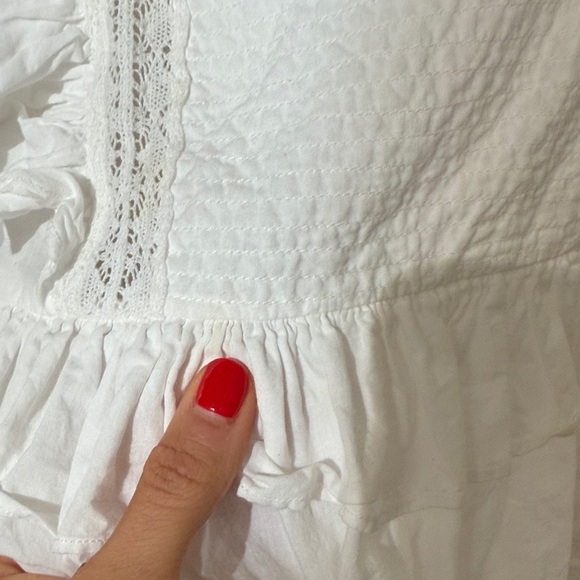 RHODE White Ruffled Blouse - Picture 6 of 6